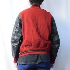 画像3: 50's WOOL-N-Nylo BUTWIN レザー×ウール ボタンスタジャン (3)