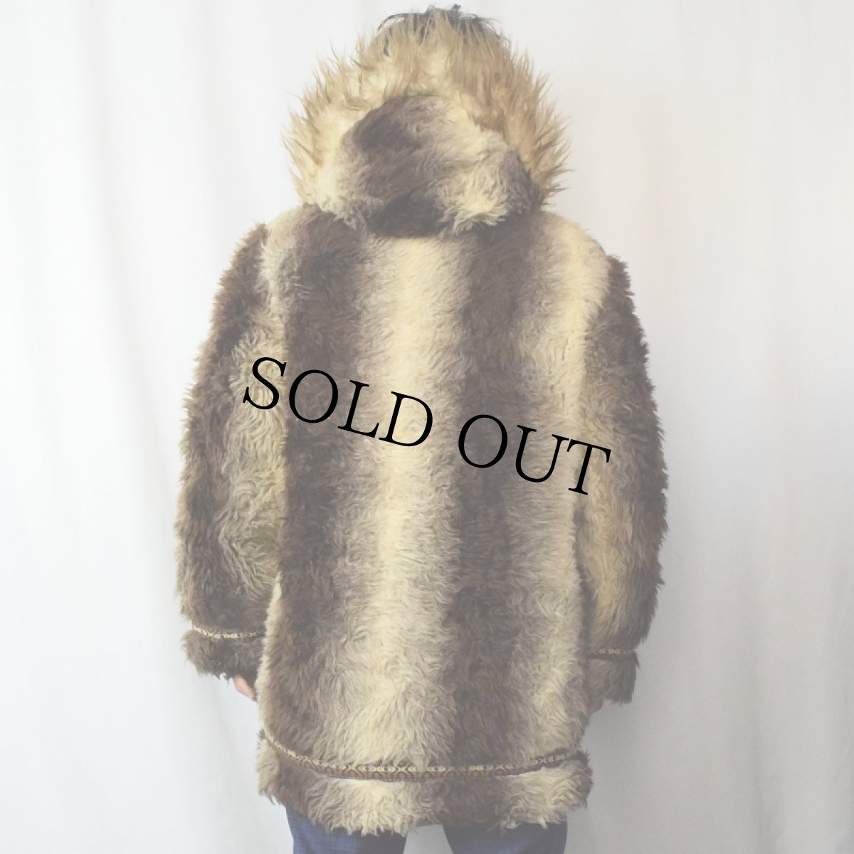 画像7: 70's Hansa Branta チロリアンテープ フェイクファー エスキモージャケット S (7)