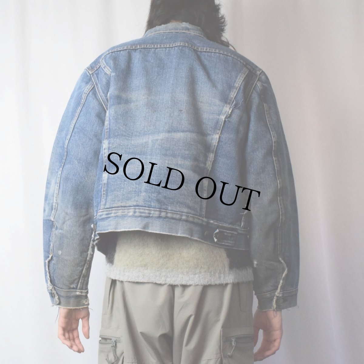 画像3: 60's LEVI'S 70505 BIGE USA製 ブランケットライナー デニムジャケット (3)