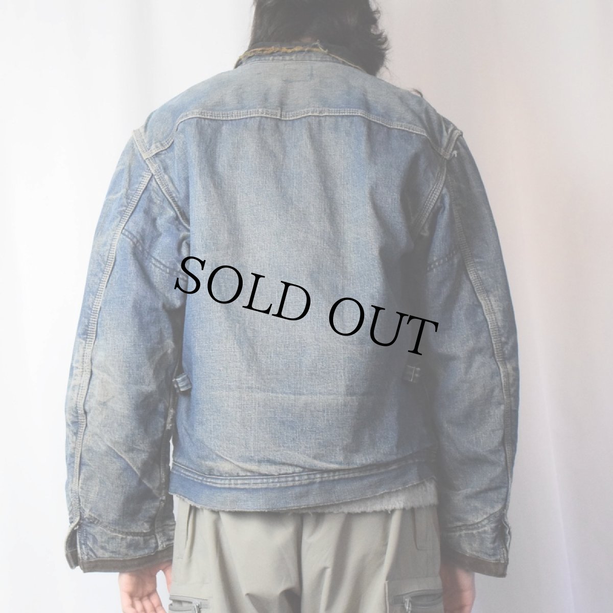 画像3: 50〜60's UNKOWN ブランケットライナー デニムジャケット (3)