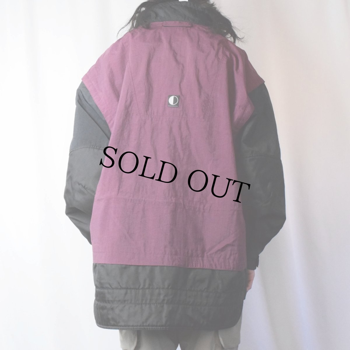 画像3: BLACK DOT 2トーン ナイロンプルオーバージャケット L (3)