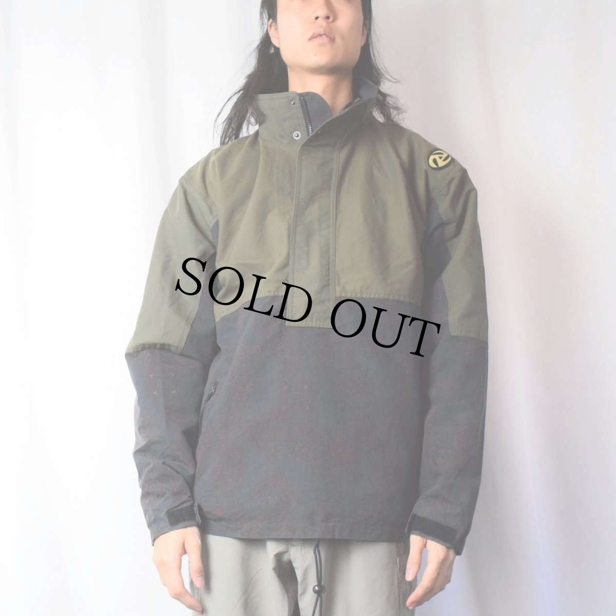 画像2: BURTON ネイティブ柄切り替え プルオーバージャケット M (2)