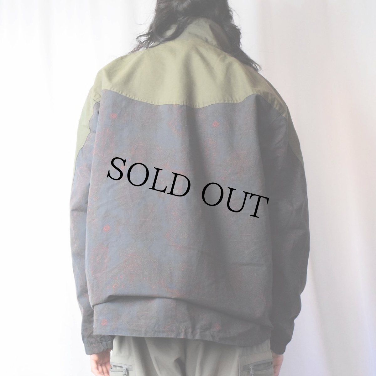 画像3: BURTON ネイティブ柄切り替え プルオーバージャケット M (3)