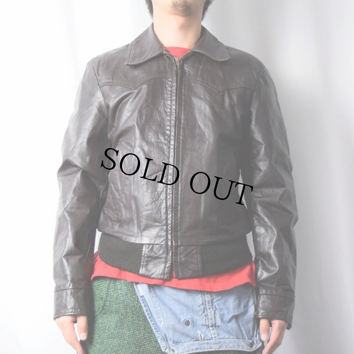 画像2: 70's William Barry USA製 レザージャケット SIZE38 (2)