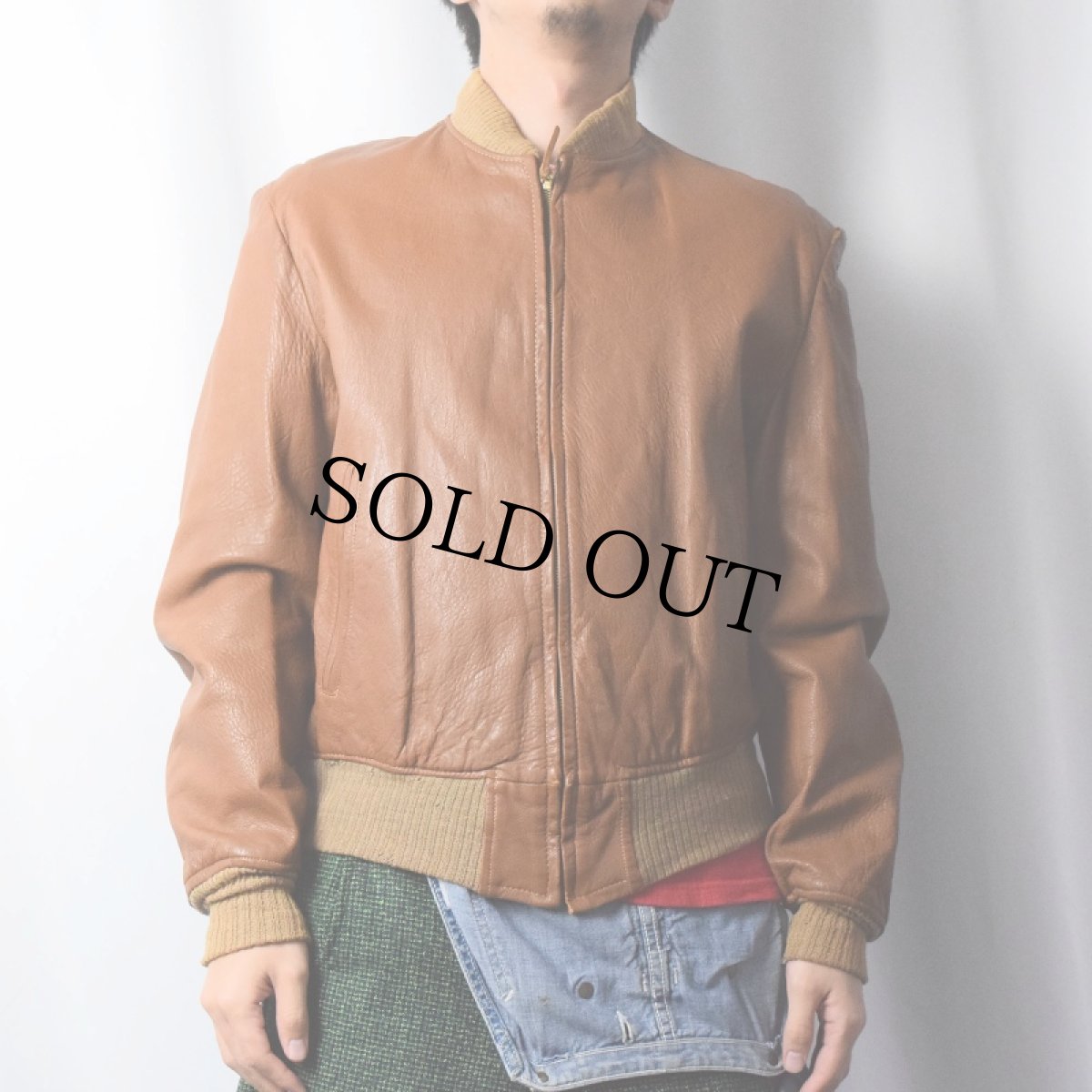 画像2: 50's McGREGOR USA製 レザージャケット SIZE42 (2)