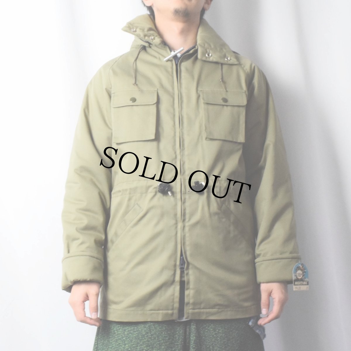 画像2: 70〜80's MIGHTY-MAC USA製 "BELL SON" 中綿入り ポリエステル×コットンジャケット DEADSTOCK SIZE18 (2)