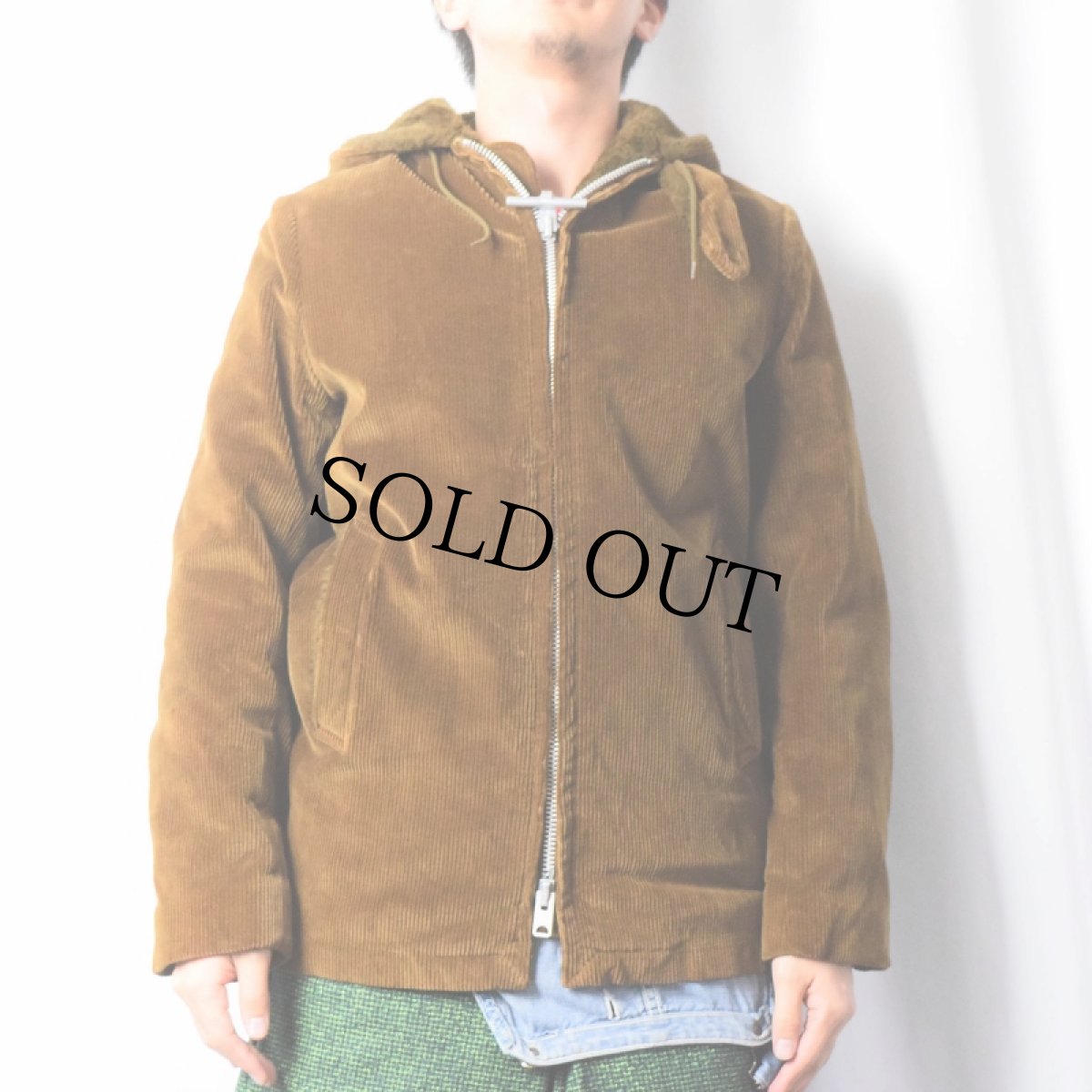 画像2: 60〜70's MIGHTY-MAC×B ALTMAN&CO USA製 裏ボア ラビットフード コーデュロイジャケット SIZE18 (2)