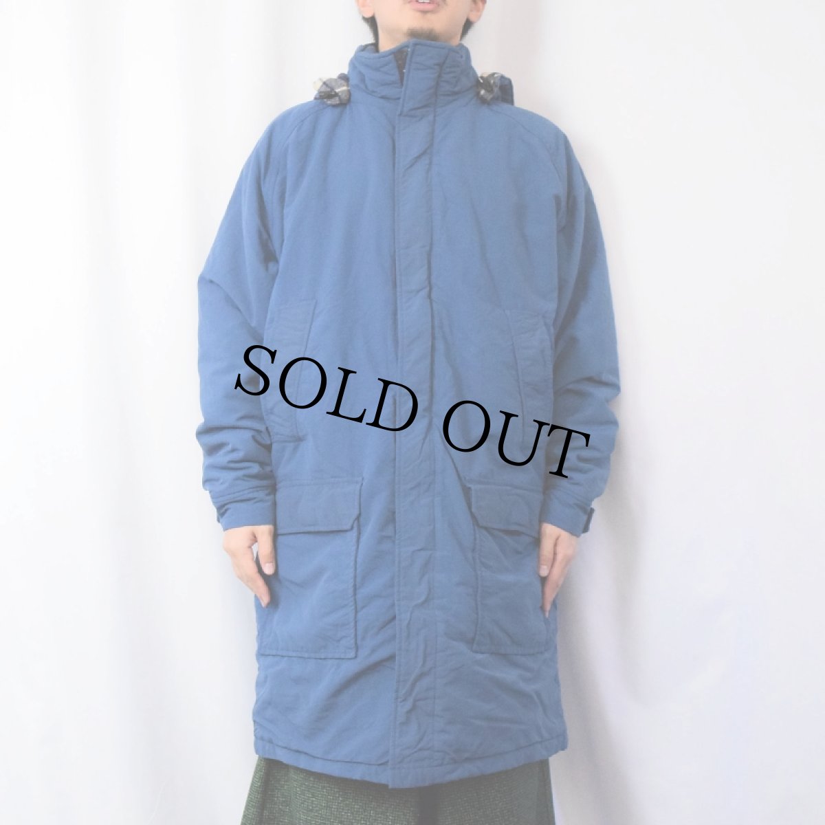 画像2: 90's LANDS' END USA製 ナイロンコート L (2)