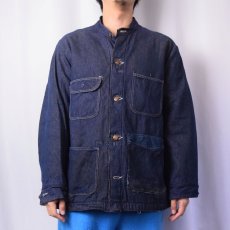 画像2: 70's Wrangler ブランケットライナー スタンドカラーデニムカバーオール SIZE42 (2)