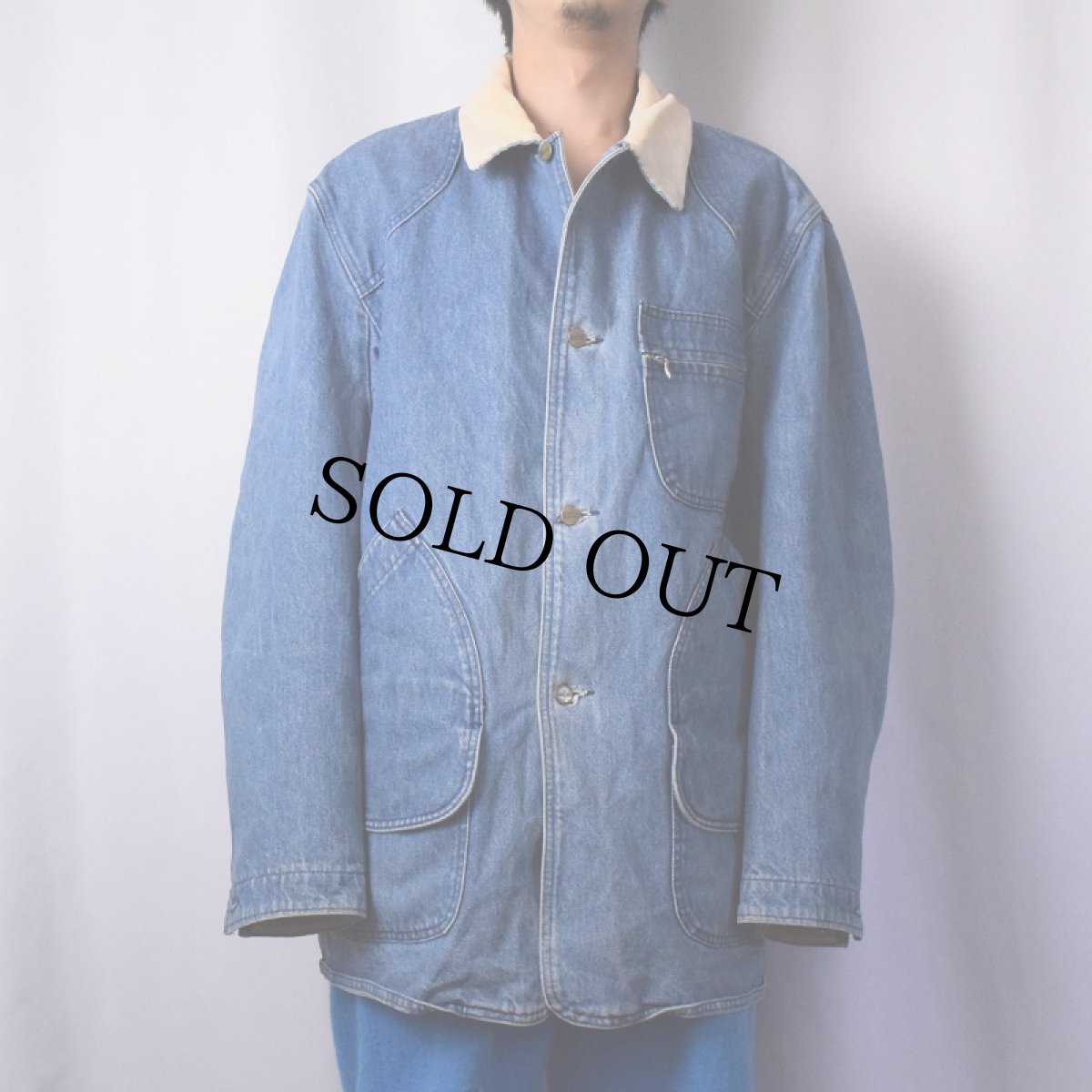 画像2: 80〜90's L.L.Bean ライナー付き デニムハンティングジャケット (2)