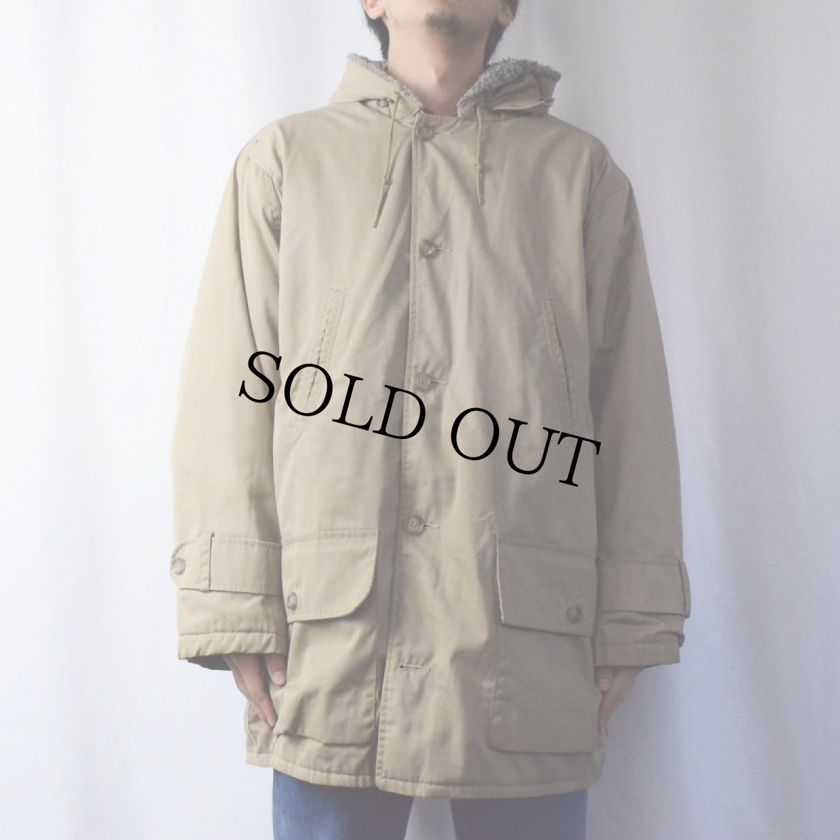 画像2: 70's L.L.Bean 筆記体タグ "B-9 TYPE" ラビットフードコート SIZE42 (2)