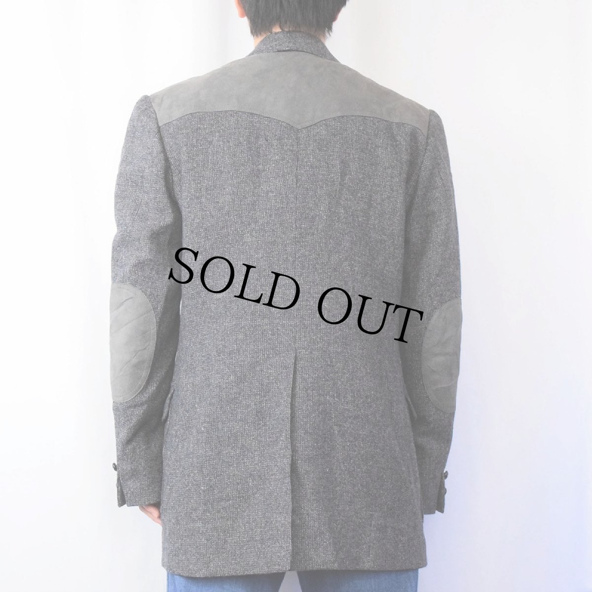 画像3: 80's PENDLETON USA製 スエード切り替え エルボーパッチ付き ウエスタンテーラードジャケット SIZE42L (3)