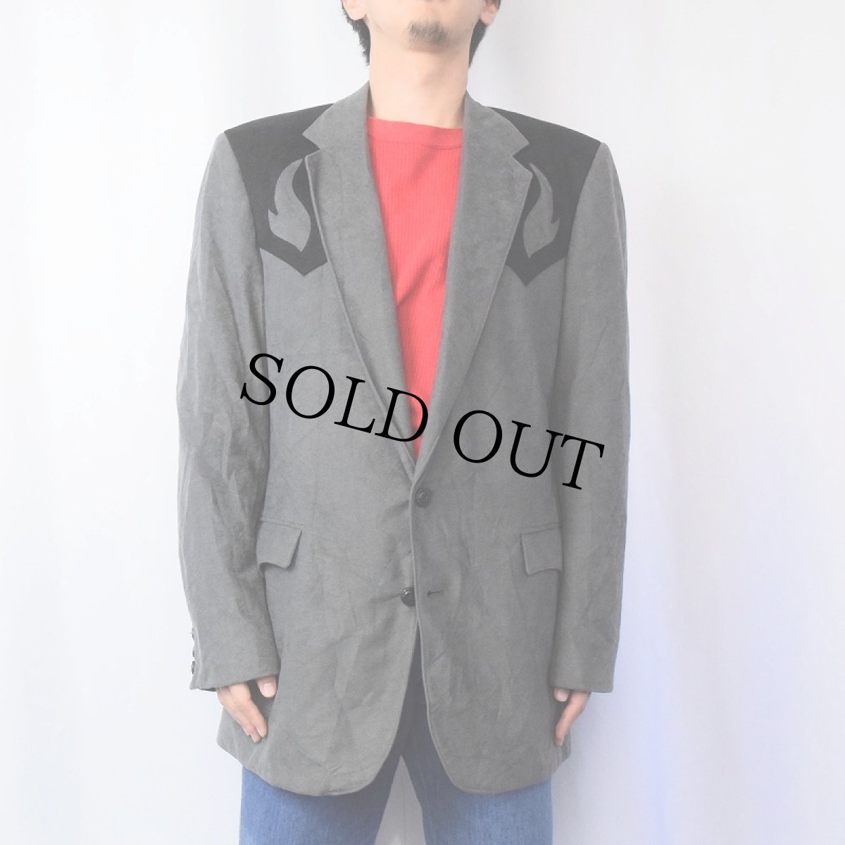 画像2: 〜90's Circle S USA製 ウエスタンテーラードジャケット SIZE42L (2)