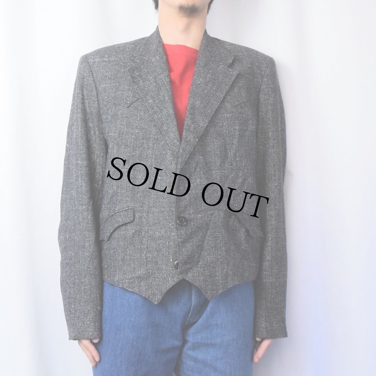 画像2: 〜90's Circle S USA製 ウエスタンテーラードジャケット SIZE44L (2)