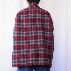 画像3: 70's PENDLETON USA製 チェック柄 オープンカラーウールシャツ 1X (3)