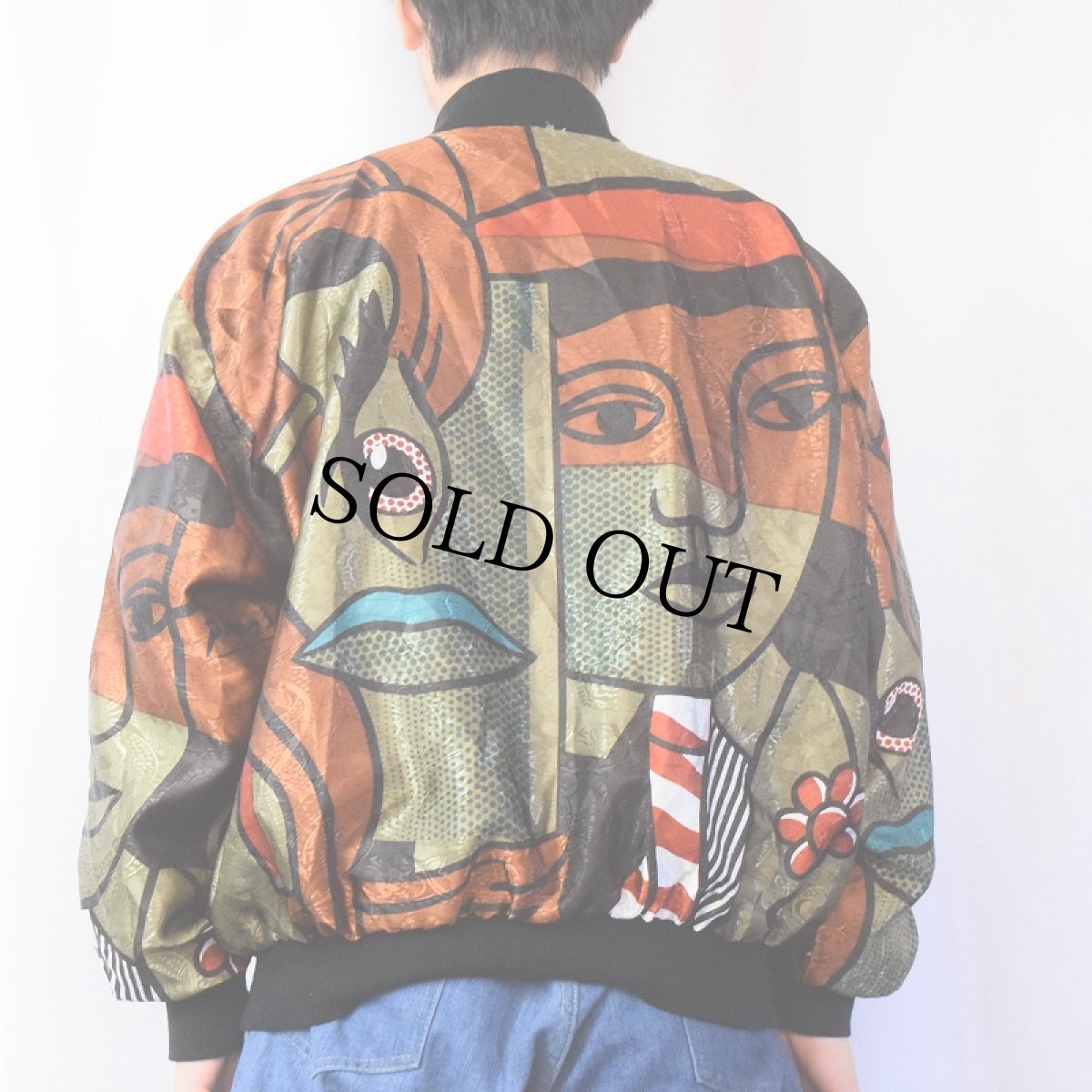 画像3: Picasso アート柄 ポリエステルジップジャケット (3)