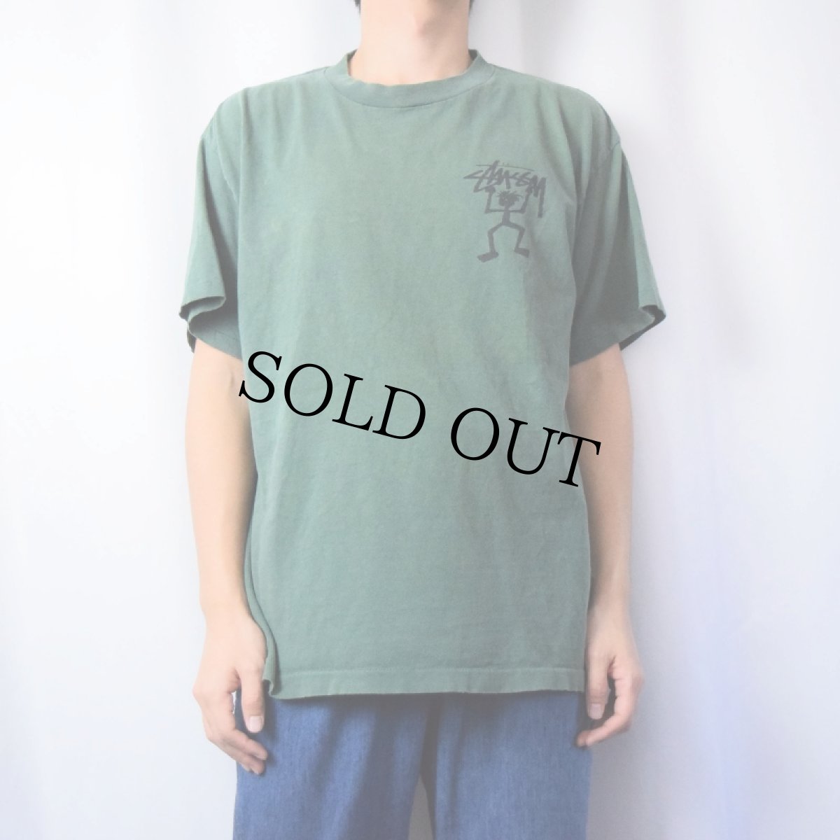 画像3: 80's ブート STUSSY USA製 シャドーマンプリントTシャツ XL (3)