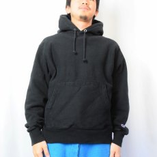 画像2: Champion REVERSE WEAVE スウェットフーディー 目無し BLACK XL (2)