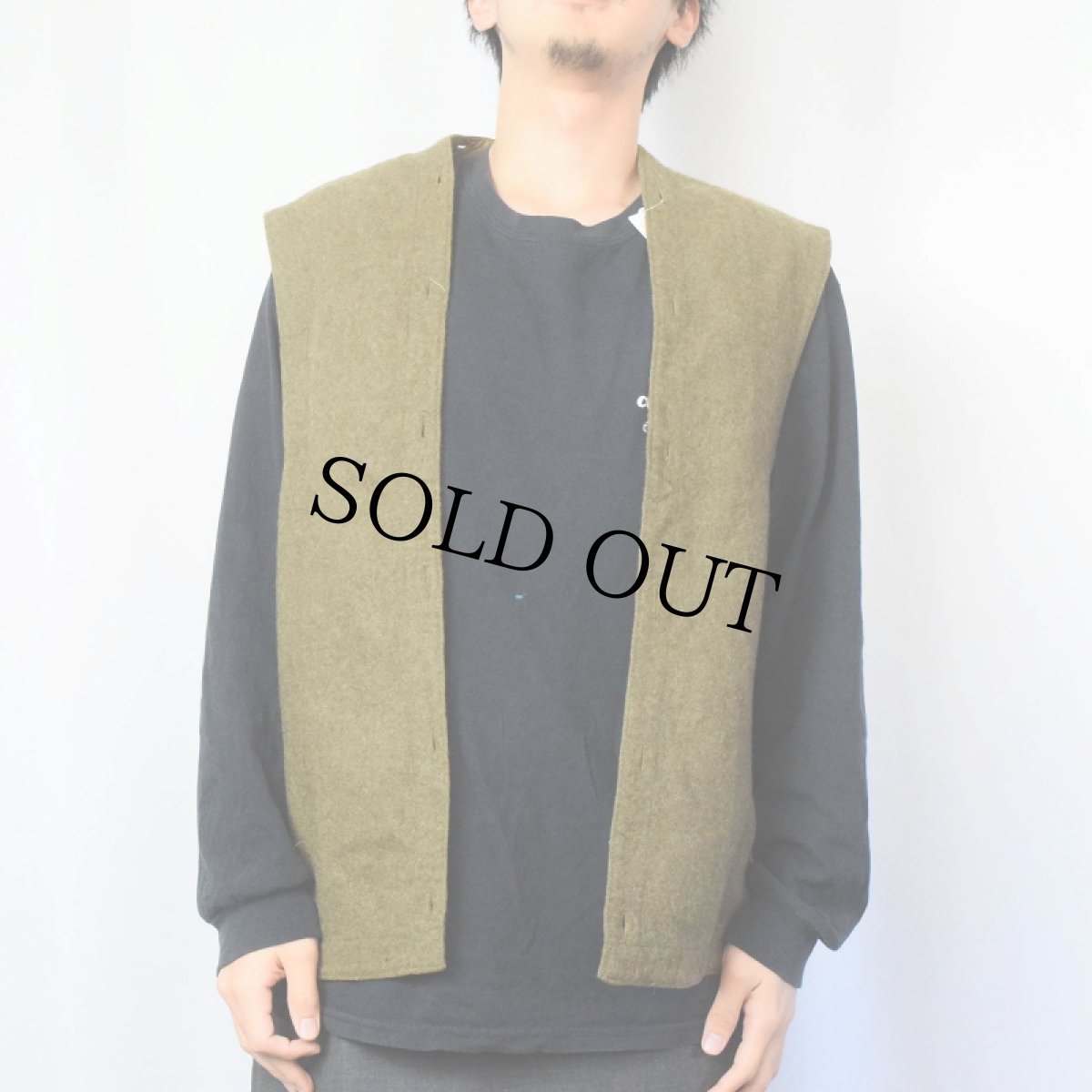 画像2: 60's オランダ軍 ウールライナーベスト 88/92 (2)