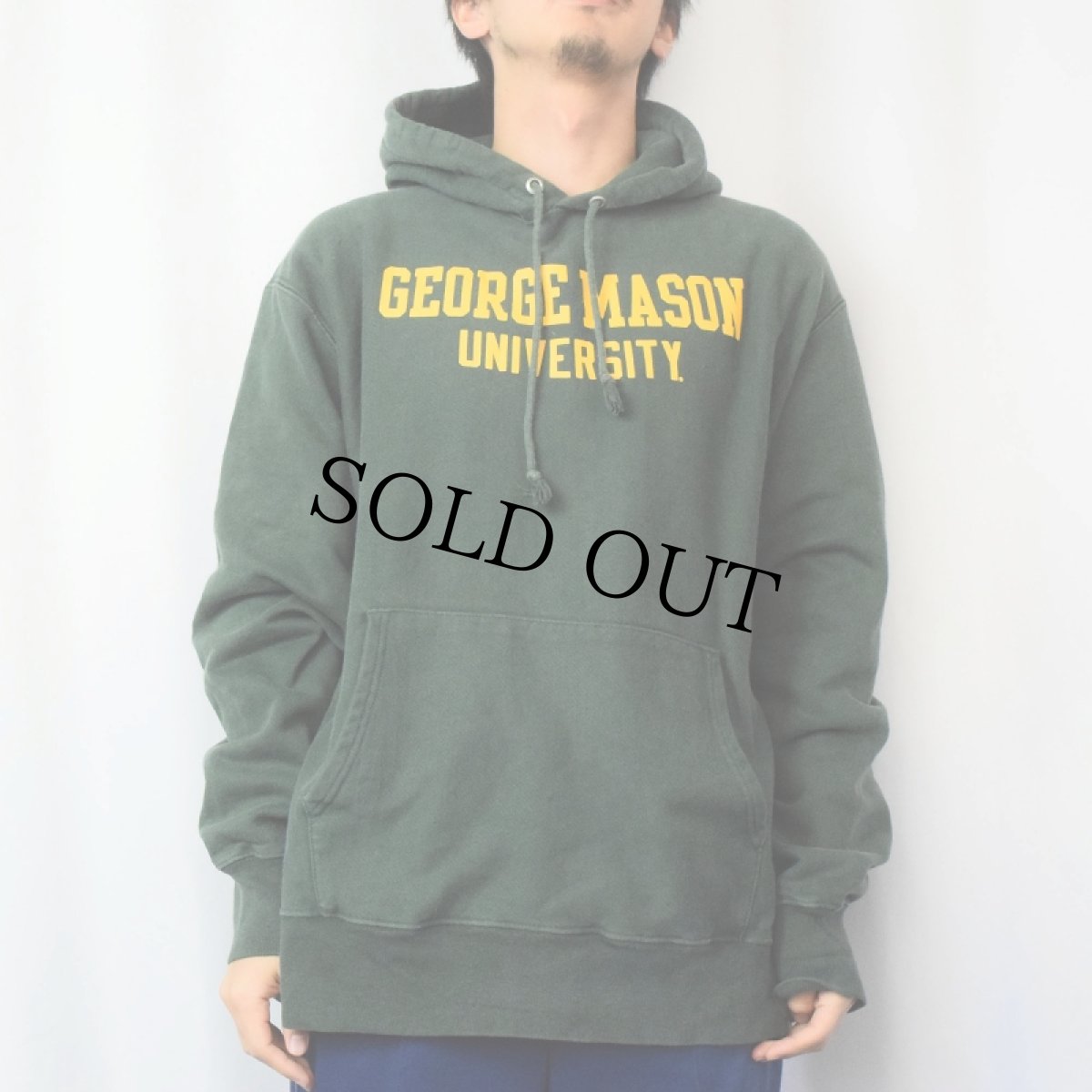 画像2: Champion REVERSE WEAVE "GEORGE MASON UNIVERSITY" プリントスウェットフーディー XL (2)