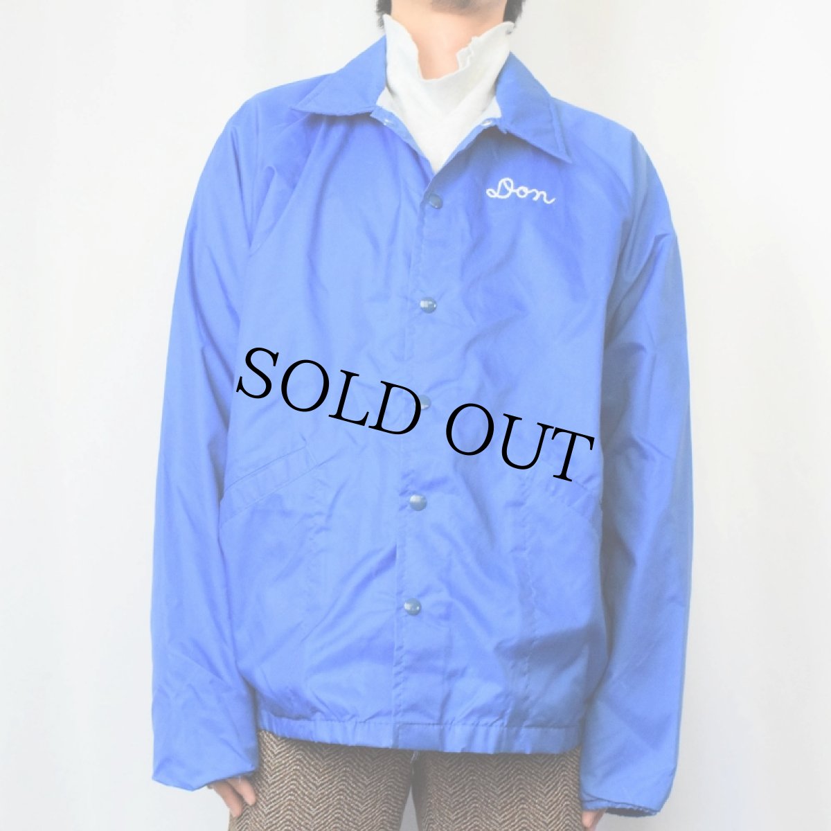 画像3: 80's Swingster USA製 "V.F.W. POST 5331" チェーン刺繍 ナイロンコーチジャケット XL (3)