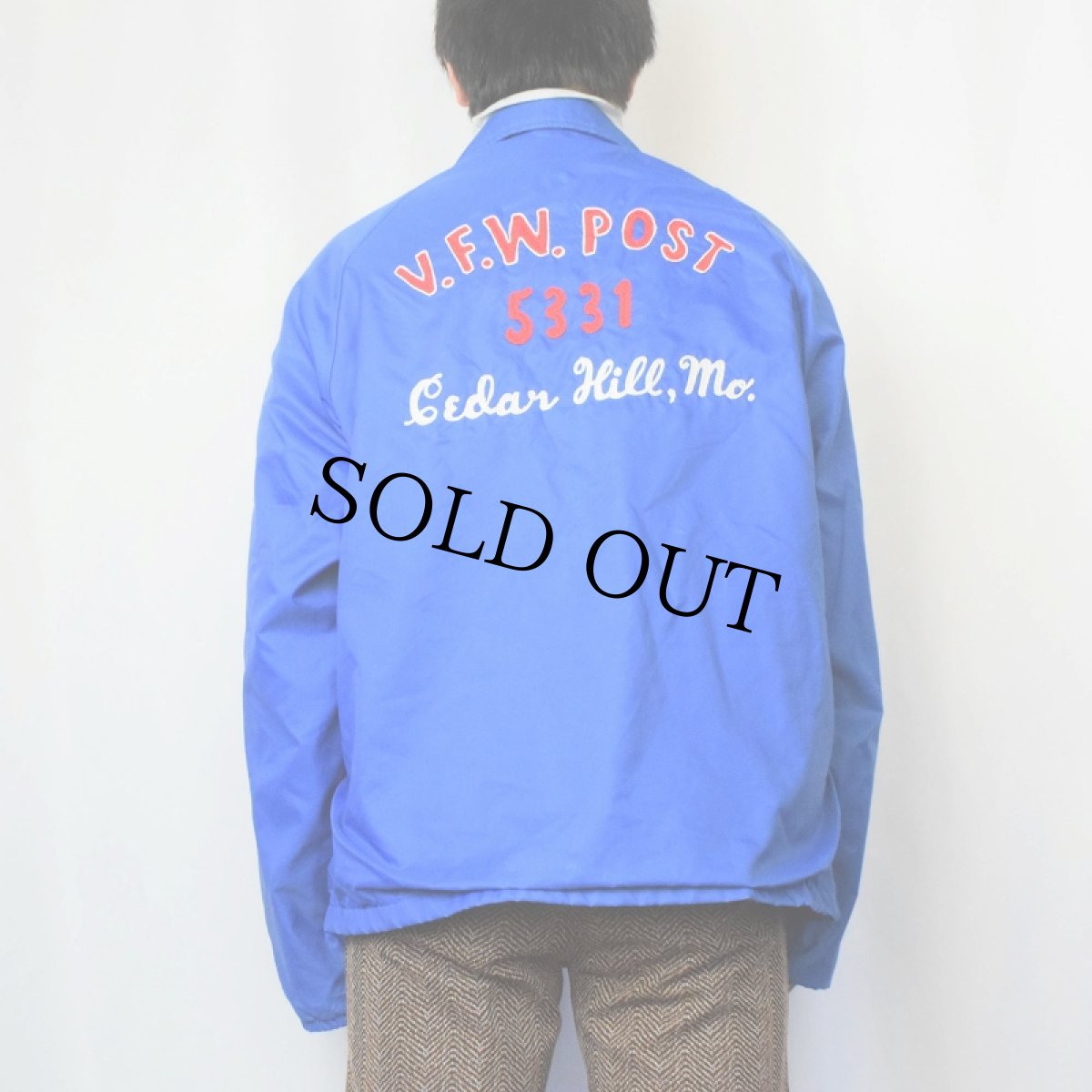 画像4: 80's Swingster USA製 "V.F.W. POST 5331" チェーン刺繍 ナイロンコーチジャケット XL (4)