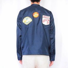 画像3: 【SALE】 70〜80's VICTORIA ワッペン付き ナイロンレーシングジャケット NAVY M (3)