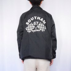 画像4: 【SALE】 GO NORTH "SOUTHAM 67 RACING" ナイロンコーチジャケット BLACK L (4)