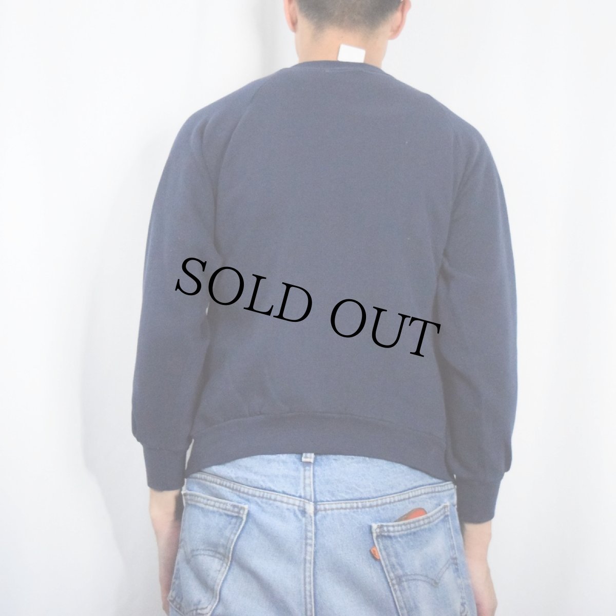 画像3: 80's USA製 "DISCLOSURE TRAINING" イラストプリントラグランスウェット NAVY M (3)