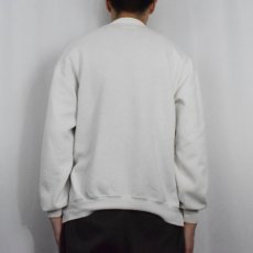 画像3: 90's JERZEES USA製 "CENTERVILLE" プリントスウェットカーディガン ONESIZE (3)