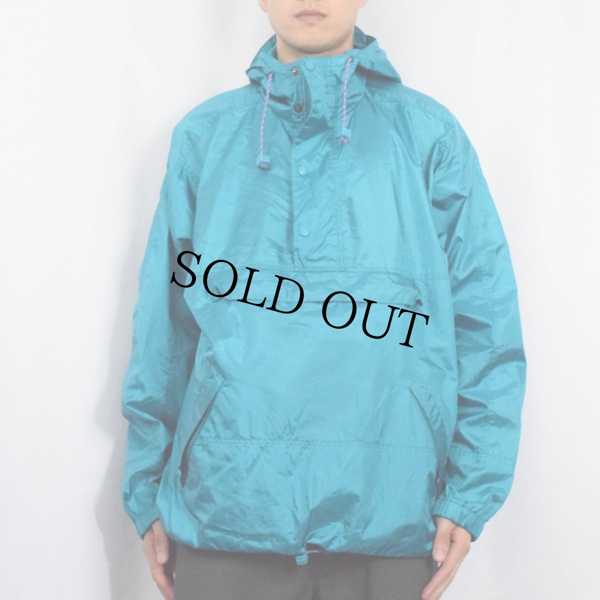 画像2: 80〜90's Eddie Bauer リップストップ ナイロンアノラックパーカー (2)