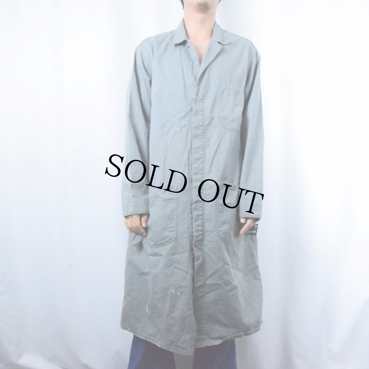 画像2: 60's Sears コットンツイル ショップコート SIZE40 (2)