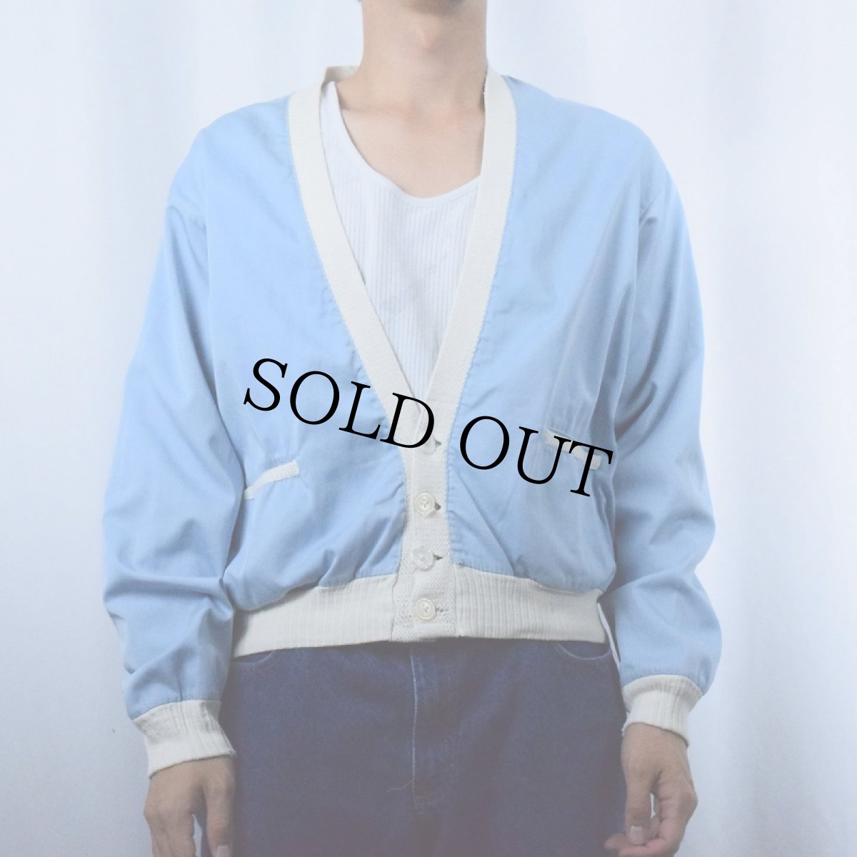 画像2: 50's BRENT コットンカーディガン L (2)