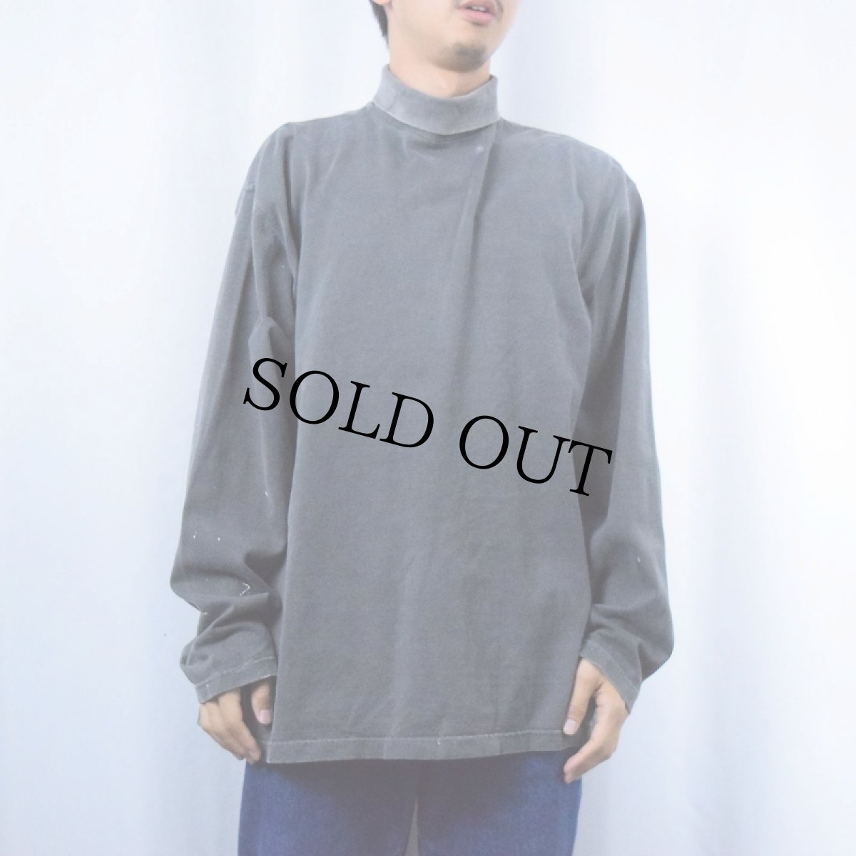 画像2: 90's J.CREW USA製 タートルネックロンT L (2)