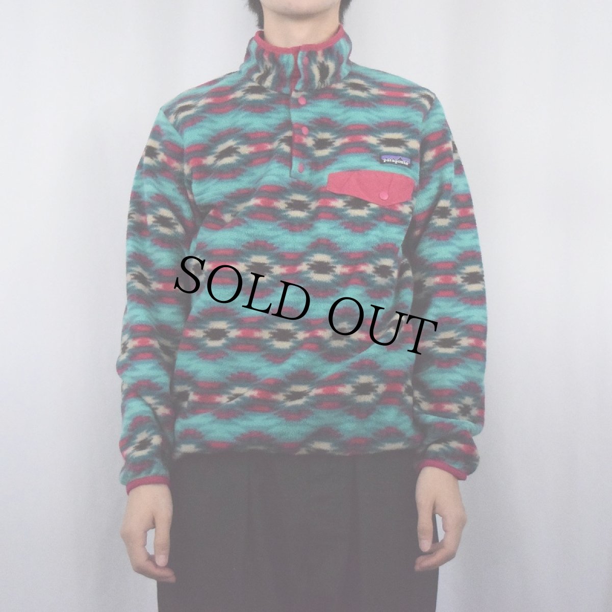 画像2: 2015AW Patagonia ネイティブ柄 スナップT L (2)