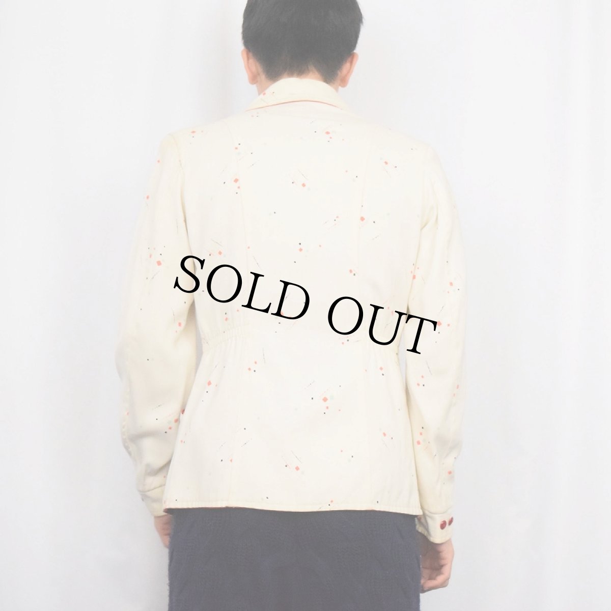 画像4: 50's リバーシブル レーヨンギャバジンジャケット (4)