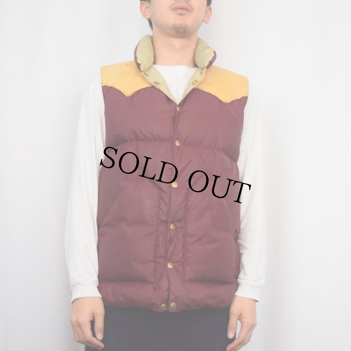 画像2: 70's Rocky Mountain Featherbed ウエスタンダウンベスト SIZE42 (2)