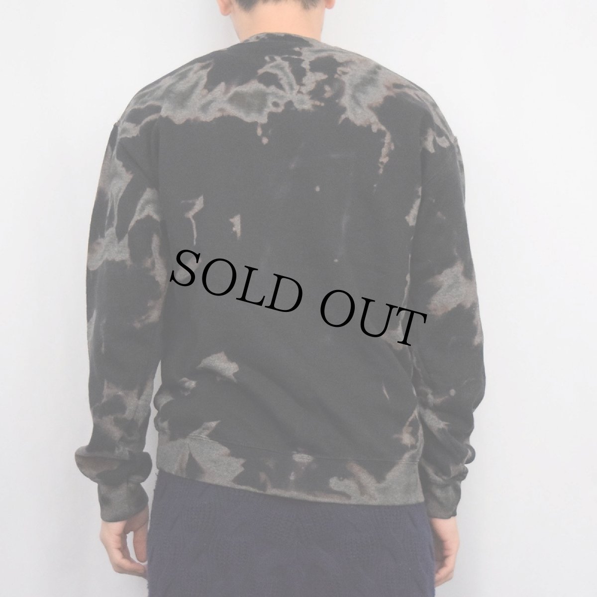 画像4: GILDAN ブリーチ加工 スウェット BLACK M (4)