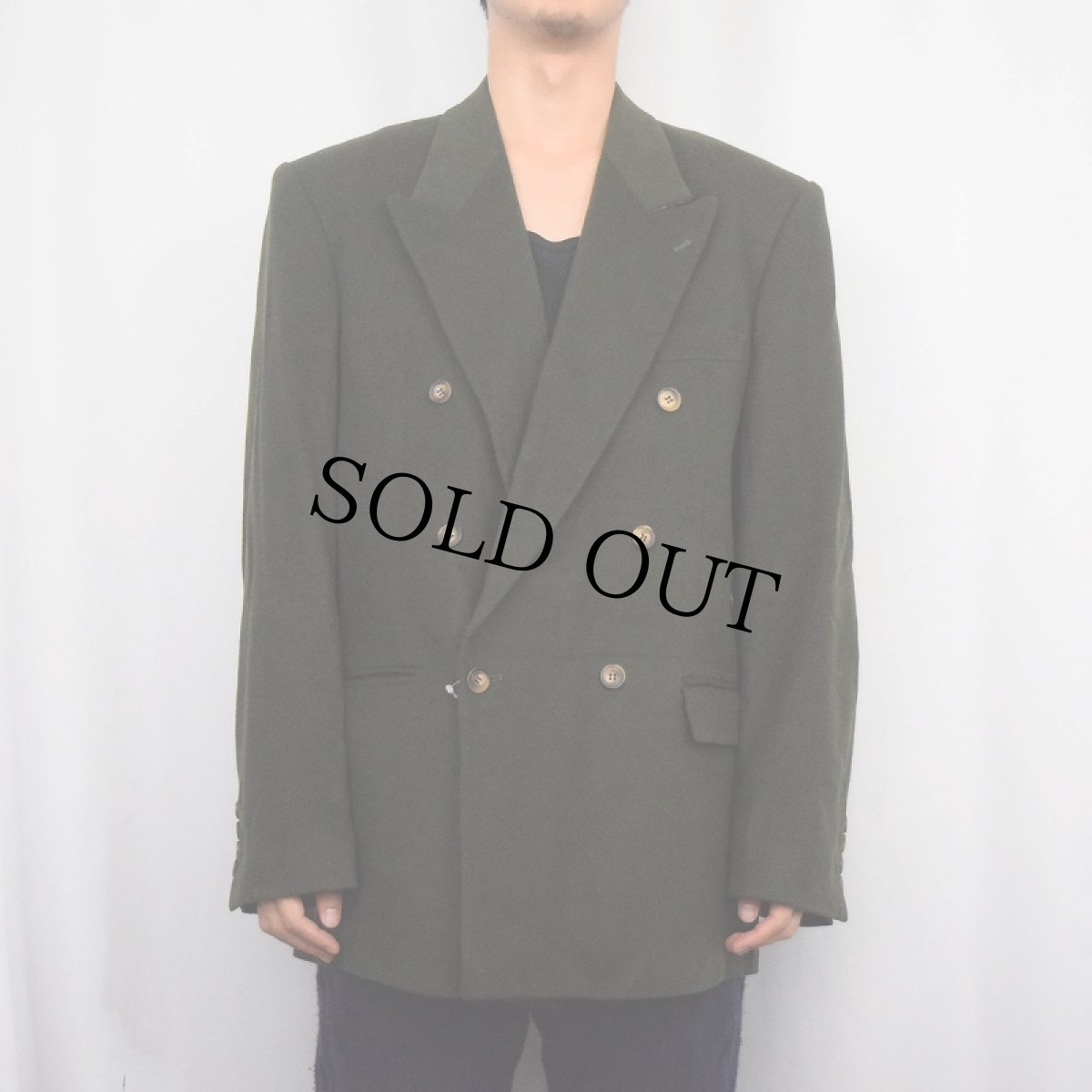 画像2: Oliver Grand FRANCE製 ウール×カシミア テーラードジャケット (2)