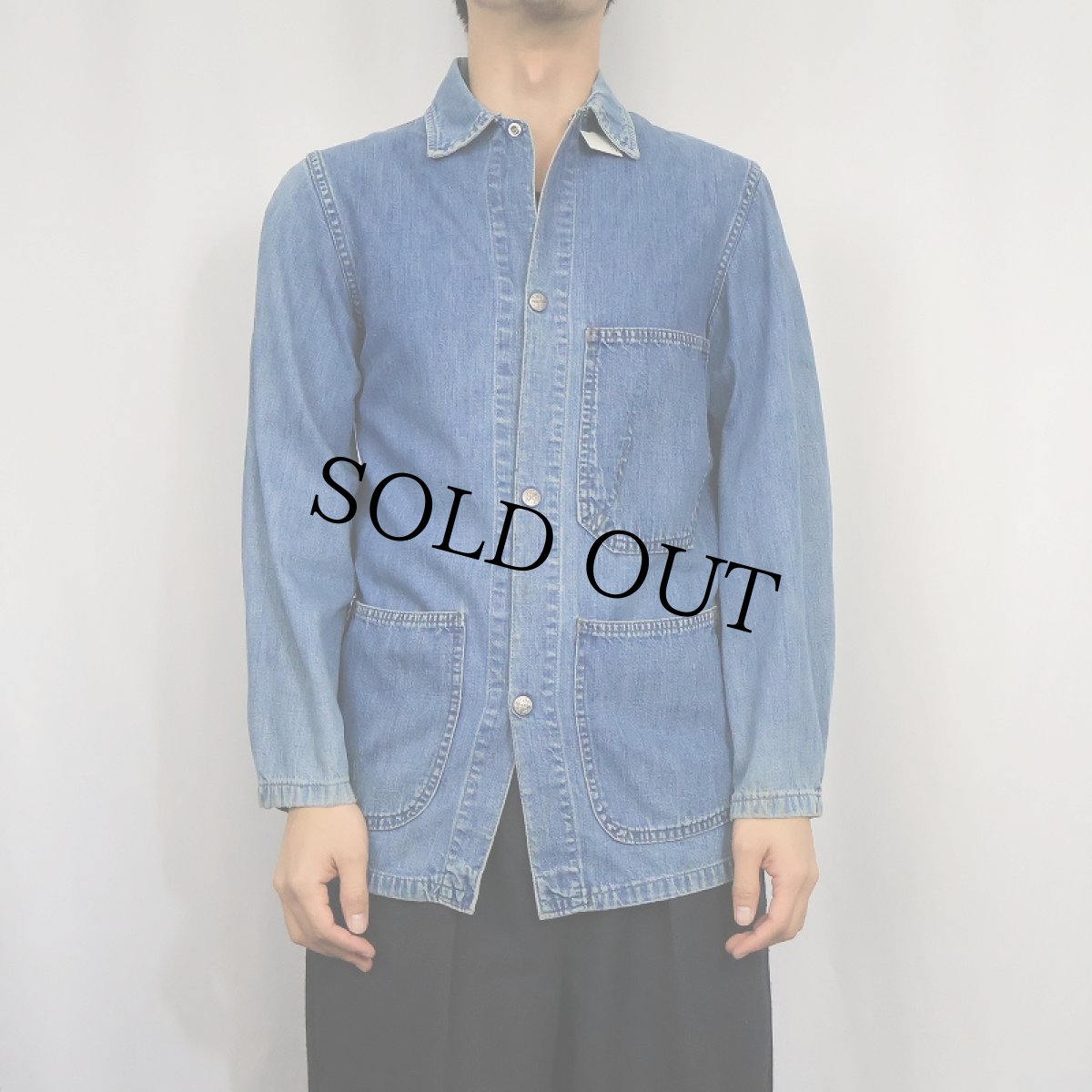 画像3: 【SALE】 〜60's DUBBLE WARE ハンドペイント バタフライ デニムカバーオール (3)