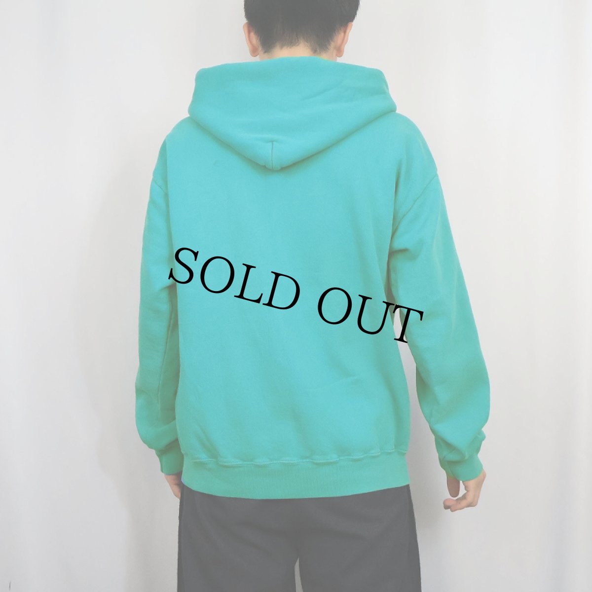 画像3: 90's USA製 無地 スウェットジップパーカー M (3)