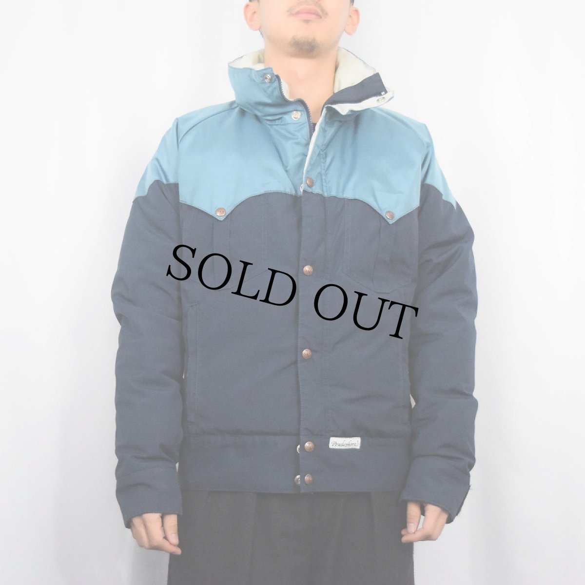 画像2: 80's Powderhorn Mountaineering USA製 ウエスタンダウンジャケット M (2)