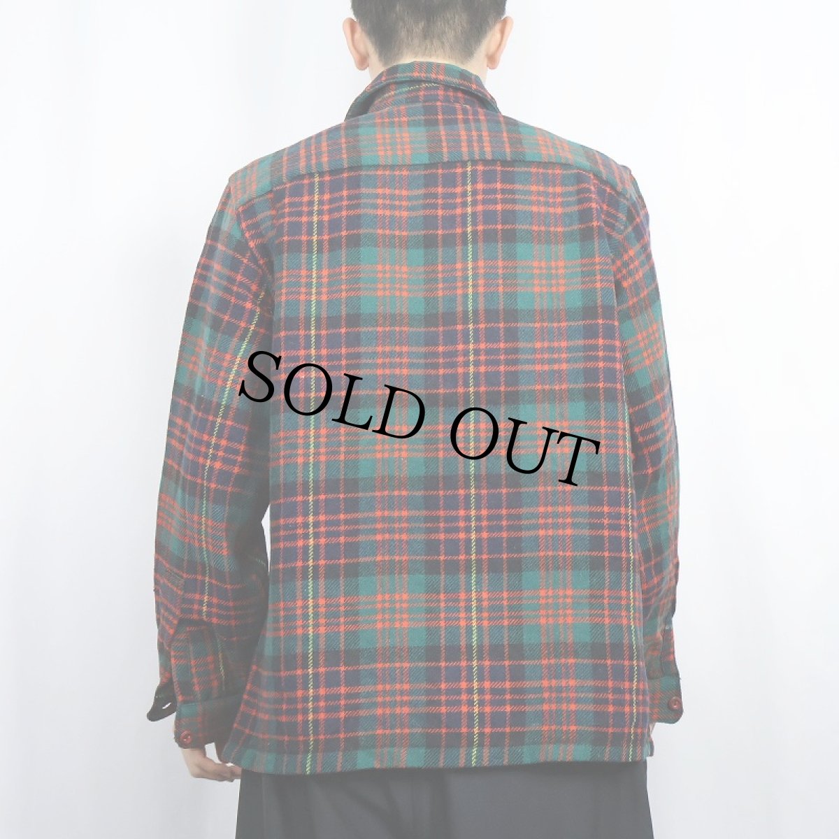 画像3: 40's BIG YANK チェック柄 ウールシャツ (3)