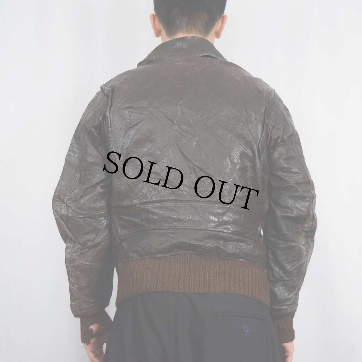 画像3: 70's〜 "A-2 TYPE" レザージャケット BROWN (3)