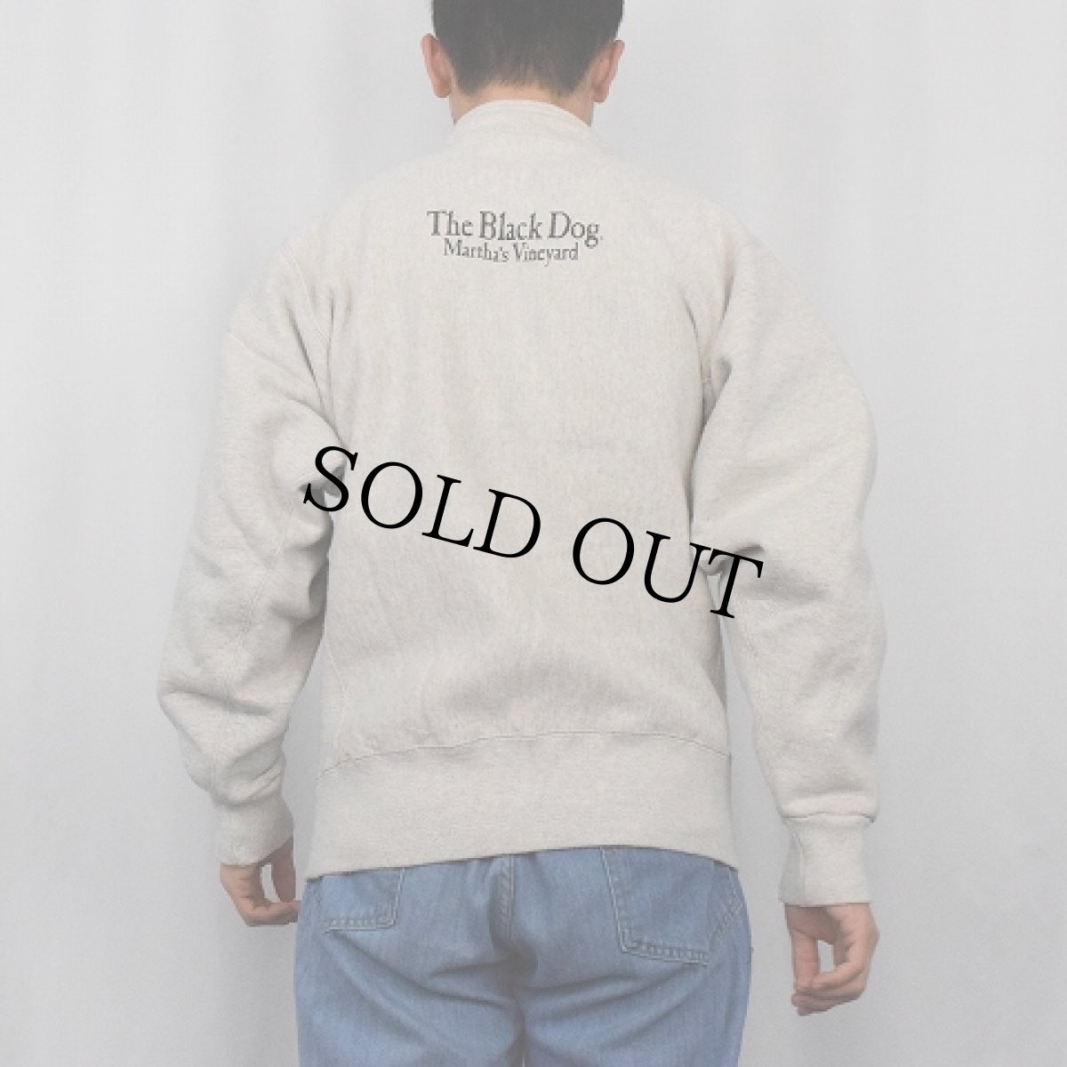 画像4: 90's The Black Dog USA製 犬プリント モックネックスウェット L (4)