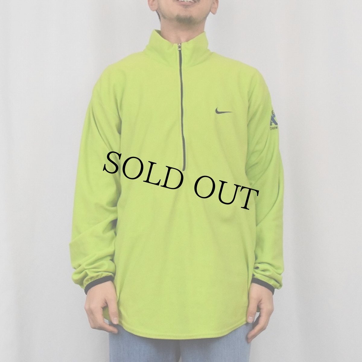 画像2: 90's NIKE "winter Games" ロゴ刺繍 ハーフジップ フリースプルオーバー XL (2)