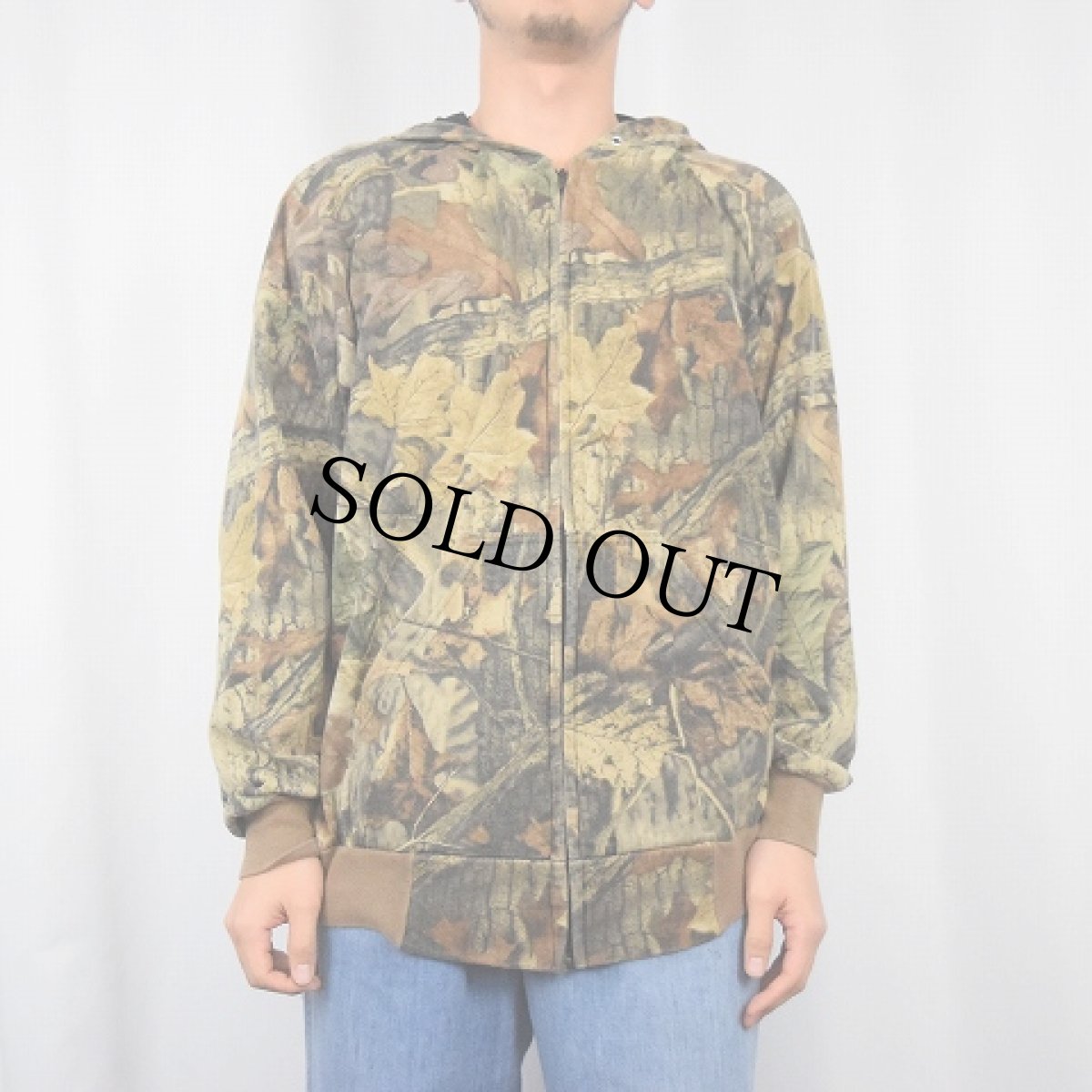 画像2: OUTDOOR OUTFITTER リアルツリーカモ柄 スウェットジップパーカー (2)