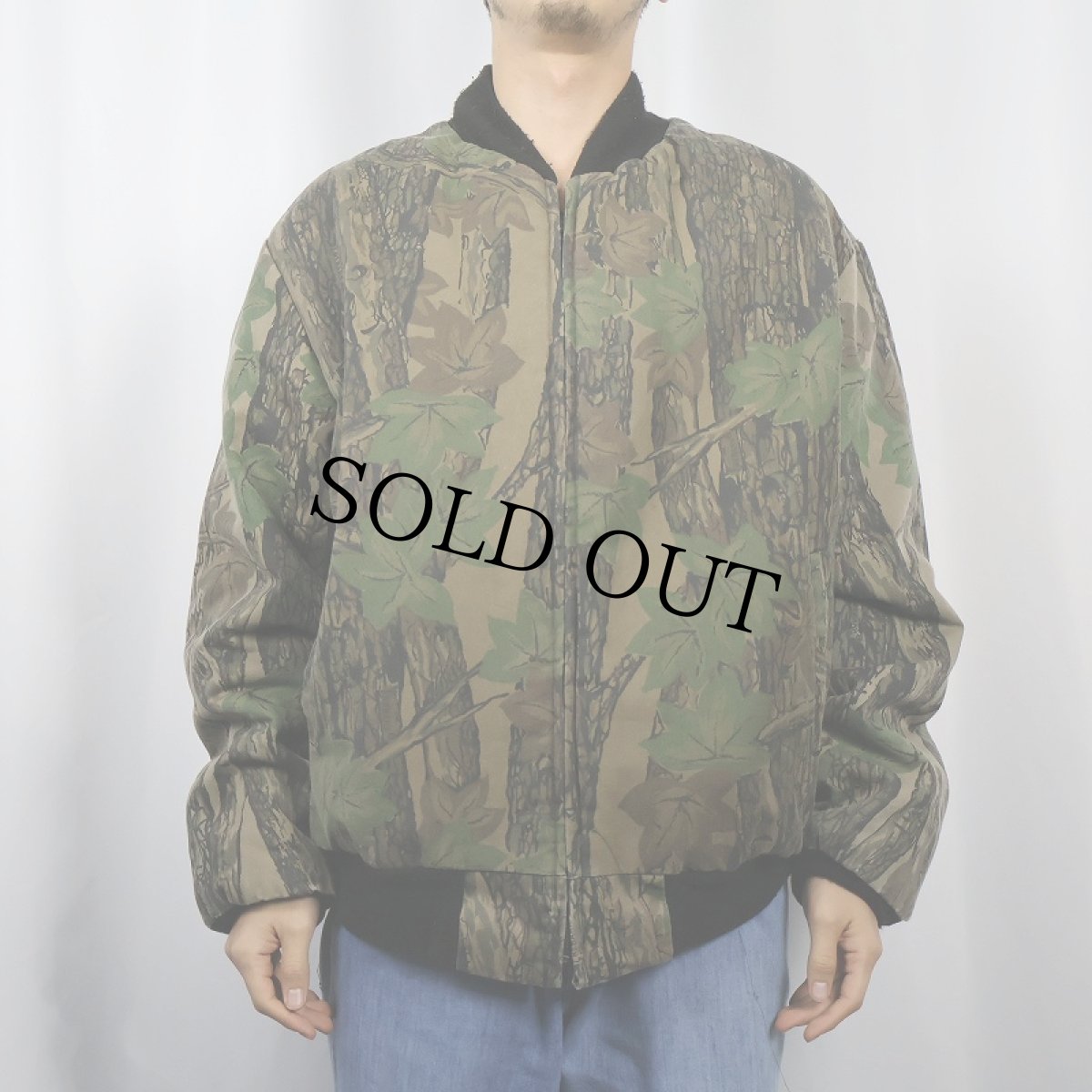 画像2: 90's Patriot USA製 リアルツリーカモ柄 キルティングライナー ナイロンジャケット XL (2)