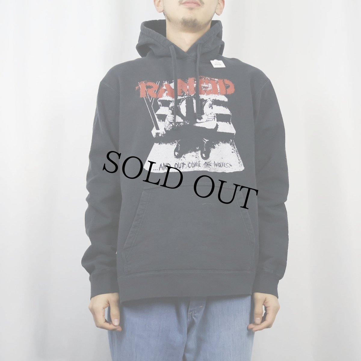 画像2: RANCID パンクロックバンド スウェットフーディー BLACK (2)