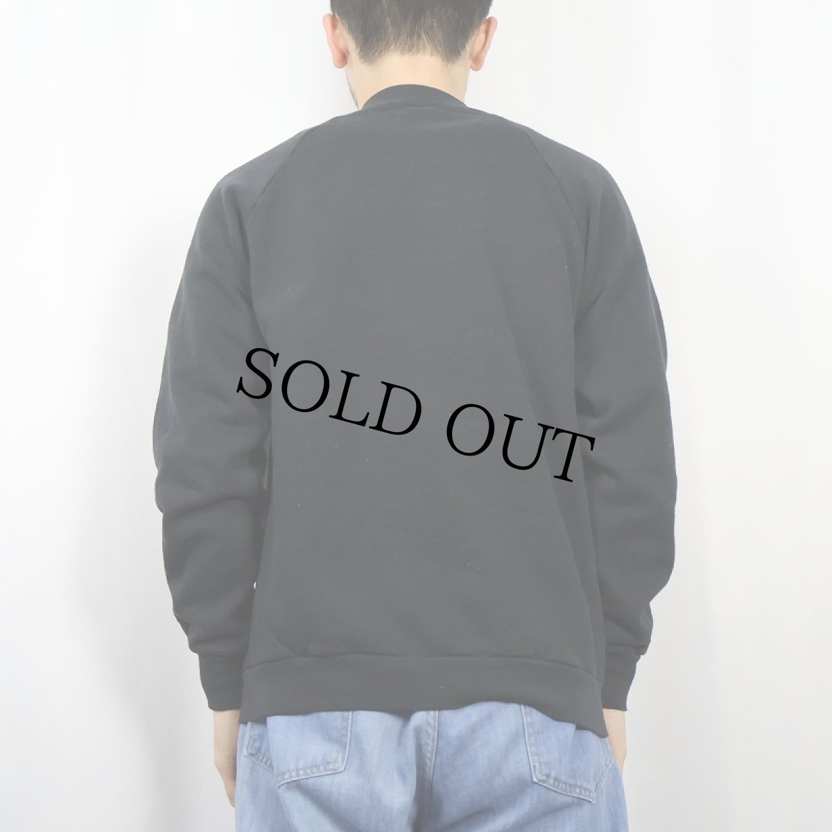 画像3: 90's USA製 "JESUS LIGHT OF LIFE" ジーザスプリント ラグランスウェット BLACK L (3)